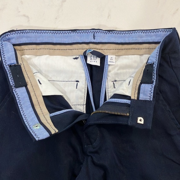 GAP kids navy blue uniform slacks adjustable waist boys size 16 slim - Picture 4 of 5